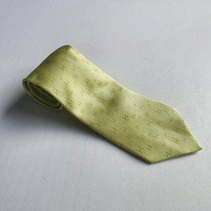 Hermes-Paris Pale Green Silk Tie